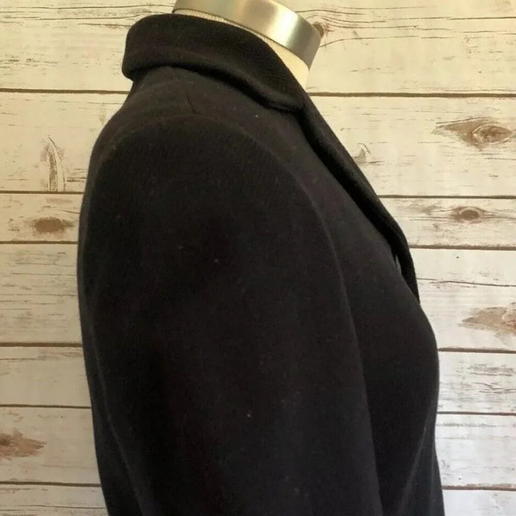 ANN TAYLOR Women Fully Lined Collar 100% Wool Textured Black Blazer Jacket Sz 2 - Picture 11 of 12